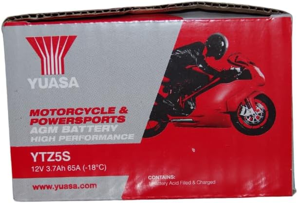 YUASA BATTERIE YTZ5S AGM geschlossen, 23.2 x 14.1 x 8.6 cm