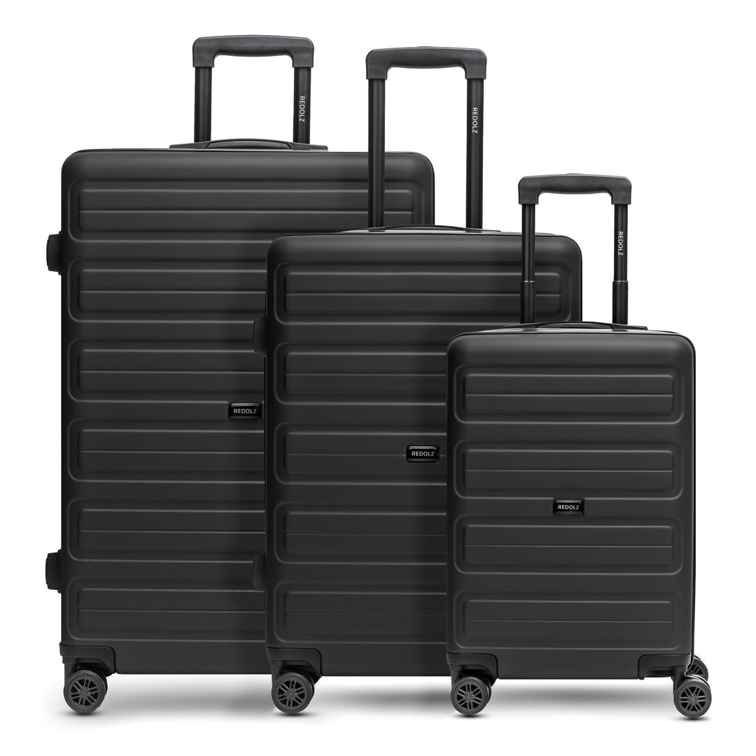 REDOLZ Hartschalen Koffer-Set 3-teilig | Leichte Reise-Trolleys aus hochwertigem, robustem ABS Mater