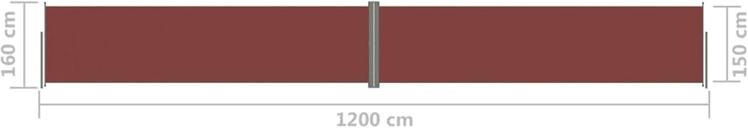 Tidyard Ausziehbare Seitenmarkise, Sichtschutz, Windschutz, Wasserdicht, Sonnenschutz, Markise für B