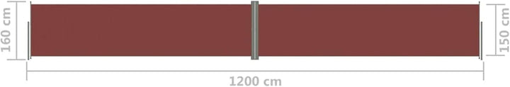 Tidyard Ausziehbare Seitenmarkise, Sichtschutz, Windschutz, Wasserdicht, Sonnenschutz, Markise für B