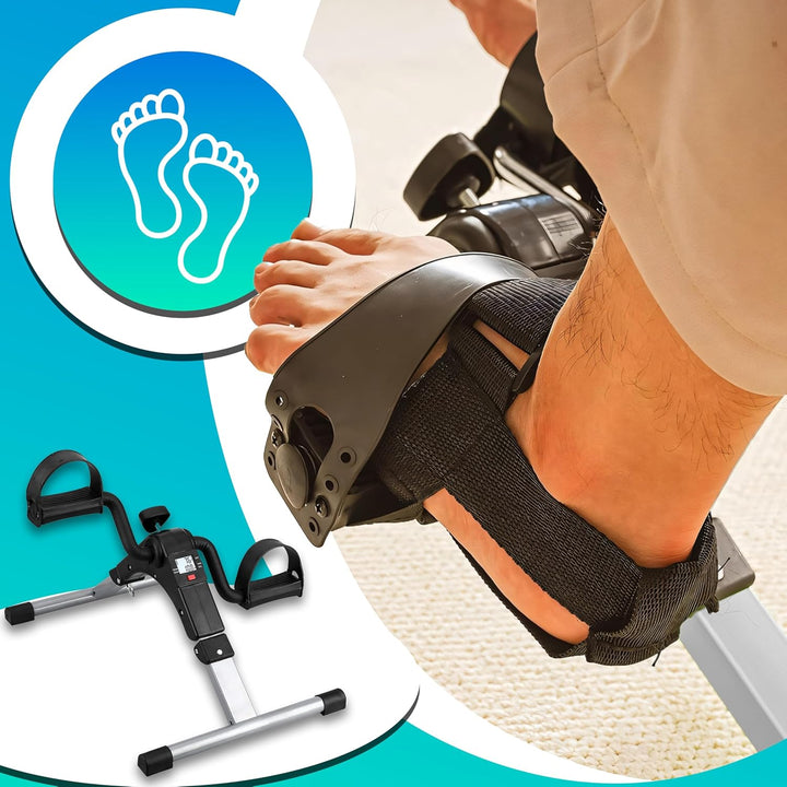 Retoo Pedaltrainer Mini Heimtrainer für Senioren – Leiser Arm- & Beintrainer mit LCD-Display, Einste