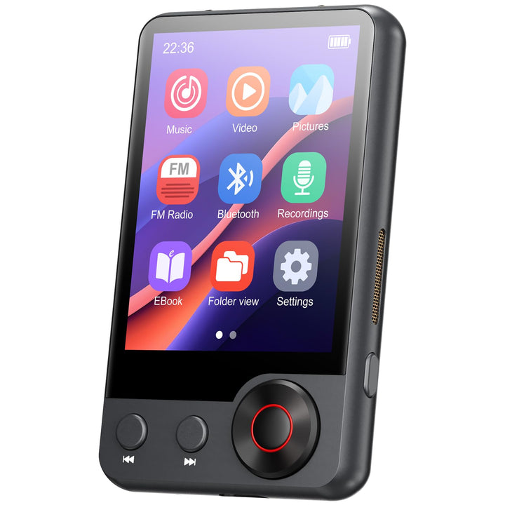 128GB MP3-Player mit Bluetooth 5.3, Oilsky 2,4 Zoll tragbarer Touchscreen MP3 Musikplayer mit Lautsp
