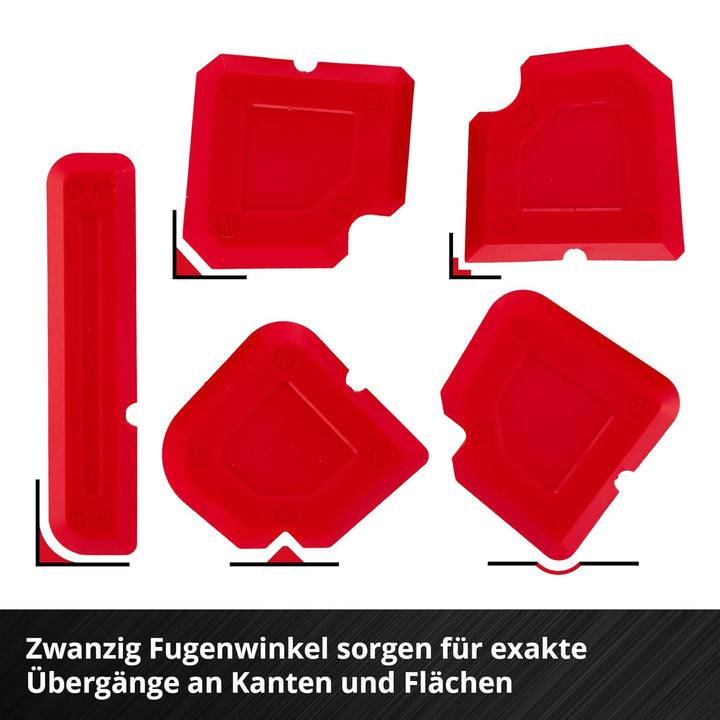Einhell Kartuschenpressen-Set Basic, 12-tlg. (Kartuschenpresse, Fugenmesser aus Edelstahl, 5 Fugengl