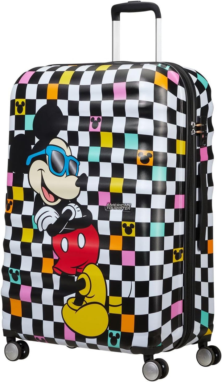 American Tourister Wavebreaker Disney, Spinner L, Koffer, 77 cm, 96 L, Mehrfarbig (Mickey Check)