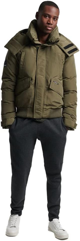 Superdry Herren Expedition Everest Bomber-Steppjacke Verwaschenes Kaki XXL