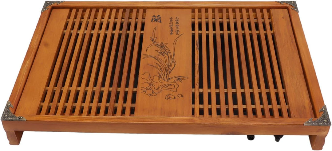 Elegantes Traditionelles Gongfu-Teetablett mit Wasserspeicher und Abflussrohr, Hervorragend Zum Serv