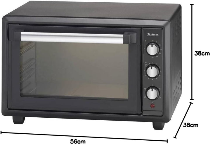 Trisa Mini Backofen 28L "Forno Gusto" mit Umluft, Ober- und Unterhitze, 30°C-250°C, Stay-On-Funktion