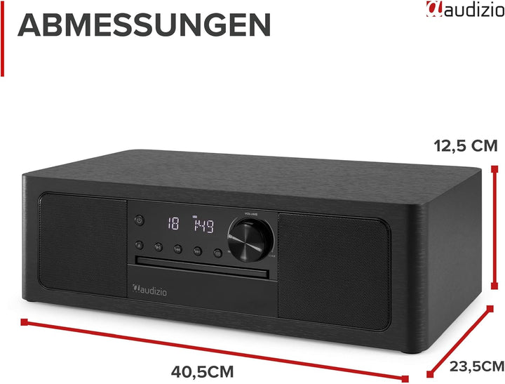 Audizio Lunata - DAB Radio mit CD Player, 100W Stereoanlage mit CD & Bluetooth 5.3 - Musikanlage mit