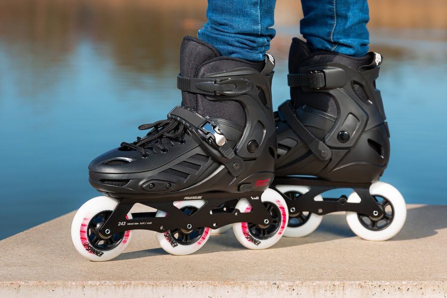 Powerslide Kinder Inline Skate Khaan Junior Pro, grössenverstellbar, für Urban, Fitness, Hockey, für