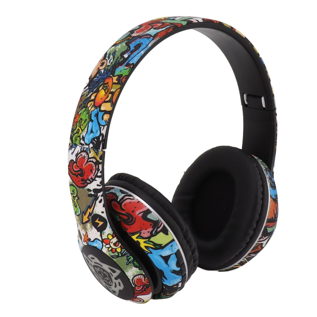 Over-Ear-Kopfhörer, Kabelloses, Faltbares, Leichtes Headset, Innovativer Graffiti-Design-Kopfhörer m