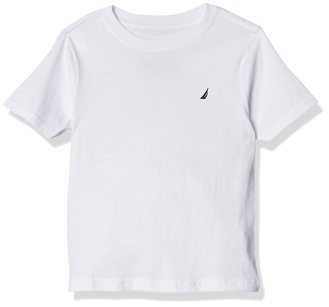 Nautica Jungen Short Sleeve Solid Crew Neck Tee Hemd M Weiss, M Weiß