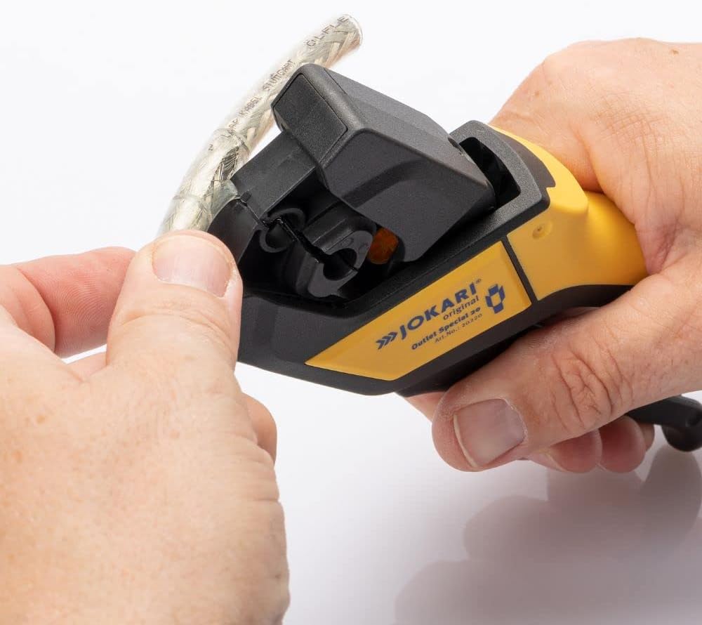 JOKARI®original Abisolierzange Outlet Special 20 für einen Fensterschnitt im Kabel, Art.Nr. 20220