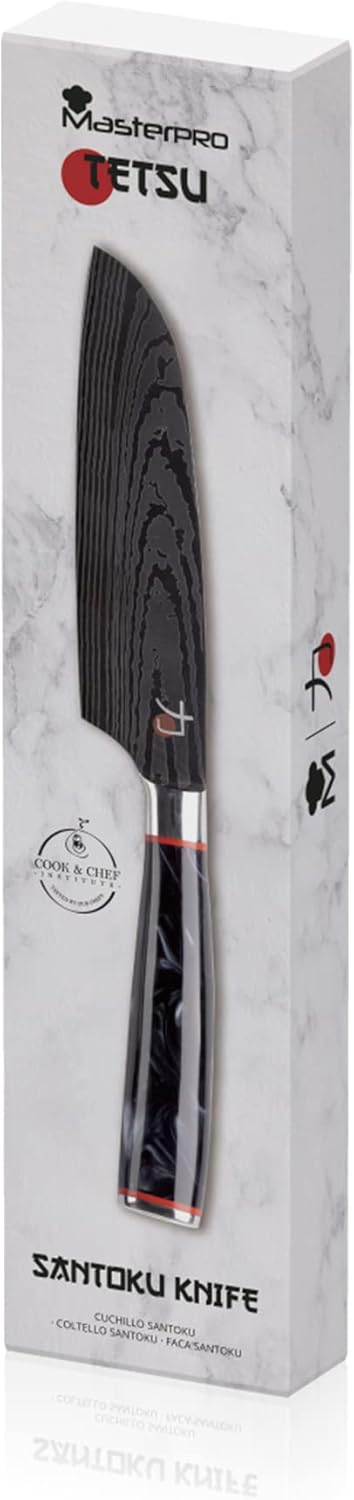 MasterPRO Tetsu | Japanisches Küchenmesser Mini Santoku 12,5 cm | Geeignet zum Präzisionsschneiden |