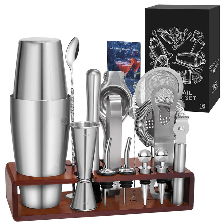 Sosayet Cocktail Set - 825ml Boston Shaker Geschenkset - Premium Cocktail Shaker Set aus Edelstahl m