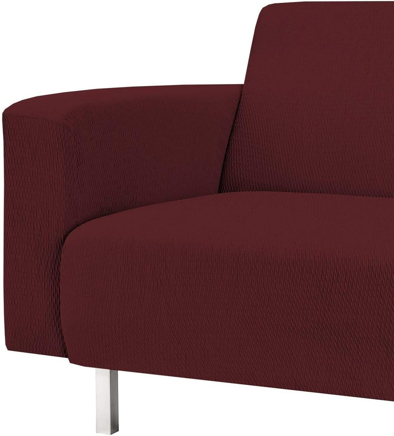 Martina Home - Sofabezug für Chaise Longue, Modell Túnez, Stoff, Bordeaux, kurzes Eckteil rechts, 32