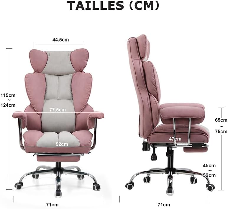 GTPLAYER Gaming Stuhl, Gamer Stuhl, Ergonomischer Bürostuhl mit Fussstütze, Stoffoberfläche, Federsi