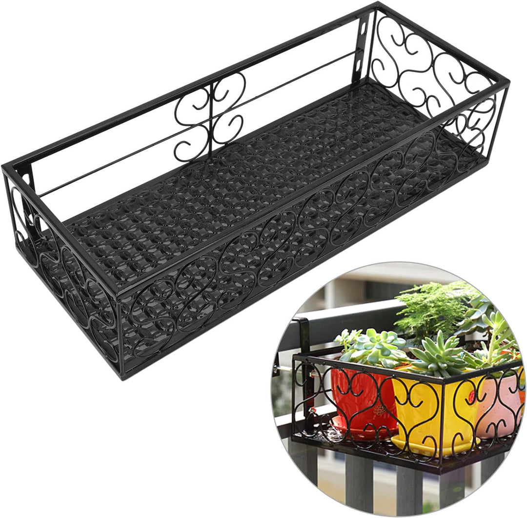 Balkon-Blumenregal, Hängender Blumentopf-Aufhänger, Hängender Schmiedeeiserner Zaun, Innen-Fensterba