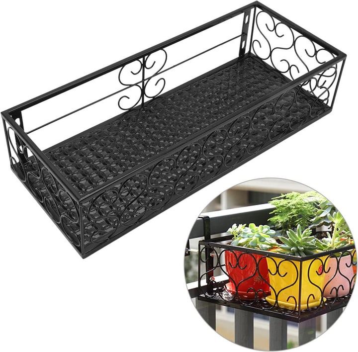 Balkon-Blumenregal, Hängender Blumentopf-Aufhänger, Hängender Schmiedeeiserner Zaun, Innen-Fensterba