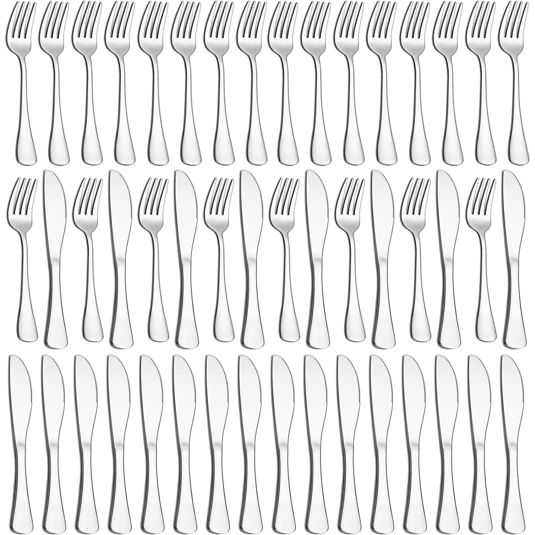 36 Stück Messer und Gabelsets, PionStar Besteck Set 18 Personen, Gabeln 18 Stück/Tafelmesser 18 Stüc