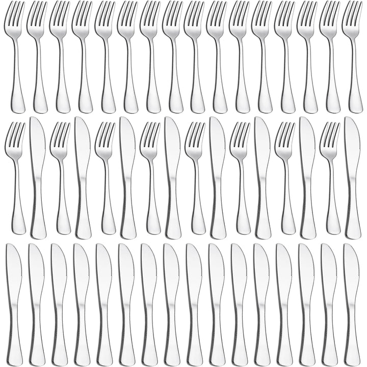36 Stück Messer und Gabelsets, PionStar Besteck Set 18 Personen, Gabeln 18 Stück/Tafelmesser 18 Stüc
