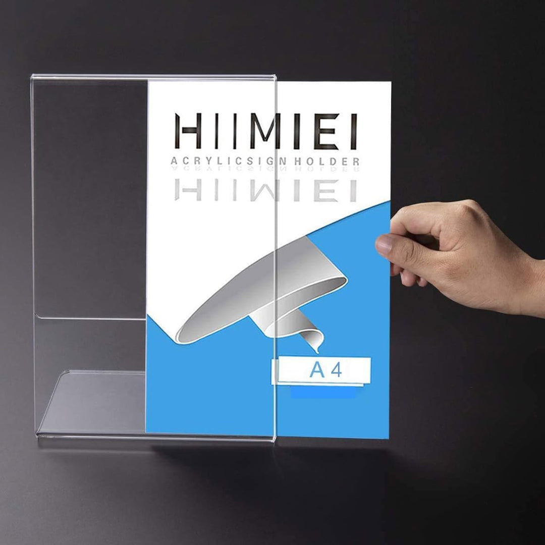 HIIMIEI A4 Tischaufsteller Schräg, 6 Stück Aufsteller Ideal für Cafés, Restaurants, Ausstellungen, B
