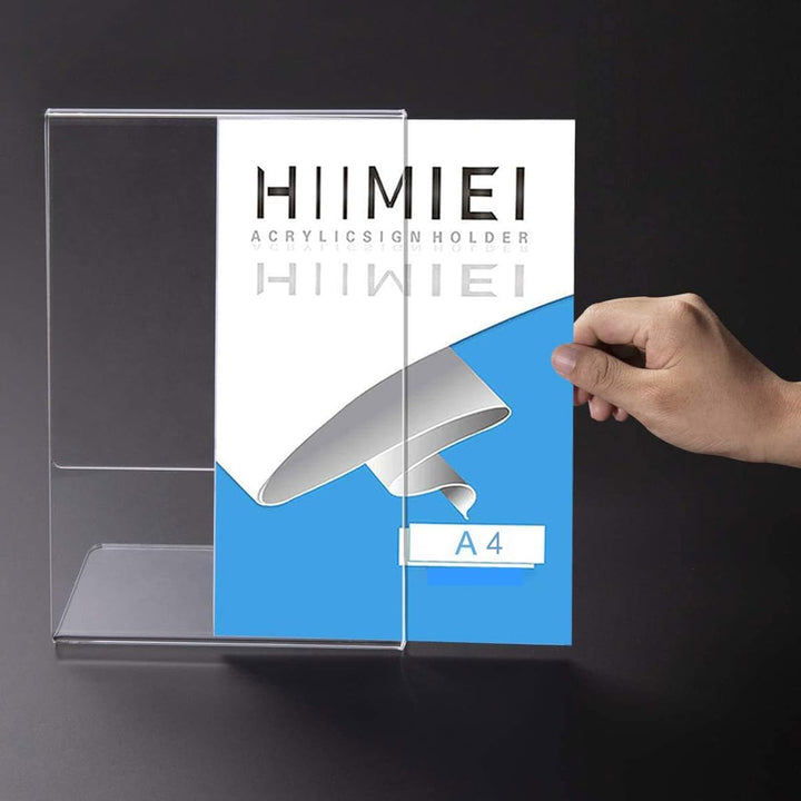 HIIMIEI A4 Tischaufsteller Schräg, 6 Stück Aufsteller Ideal für Cafés, Restaurants, Ausstellungen, B