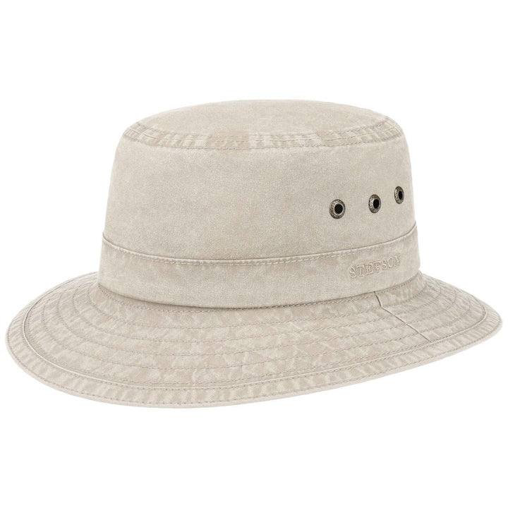 Stetson Reston Freizeithut Damen/Herren (Kophöhe ca. 9cm) - Schlapphut aus Bio-Baumwolle Packable -