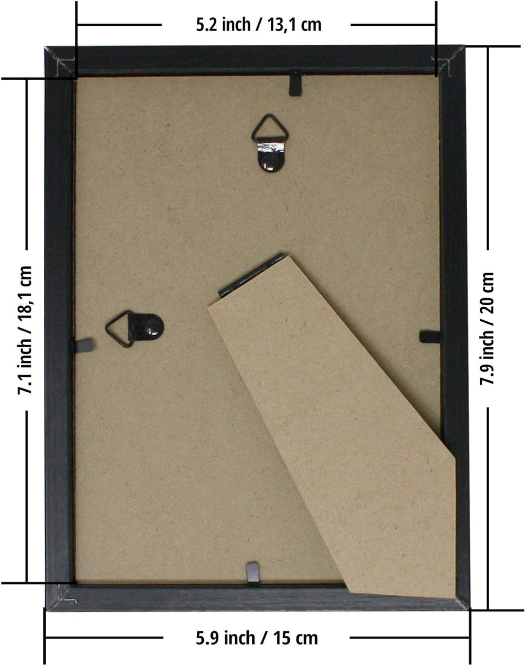 Close Up Bilderrahmen-Set 12 STK. 13x18 cm schwarz Premium MDF-Rahmen, bruchsichere Plexiglas-Scheib