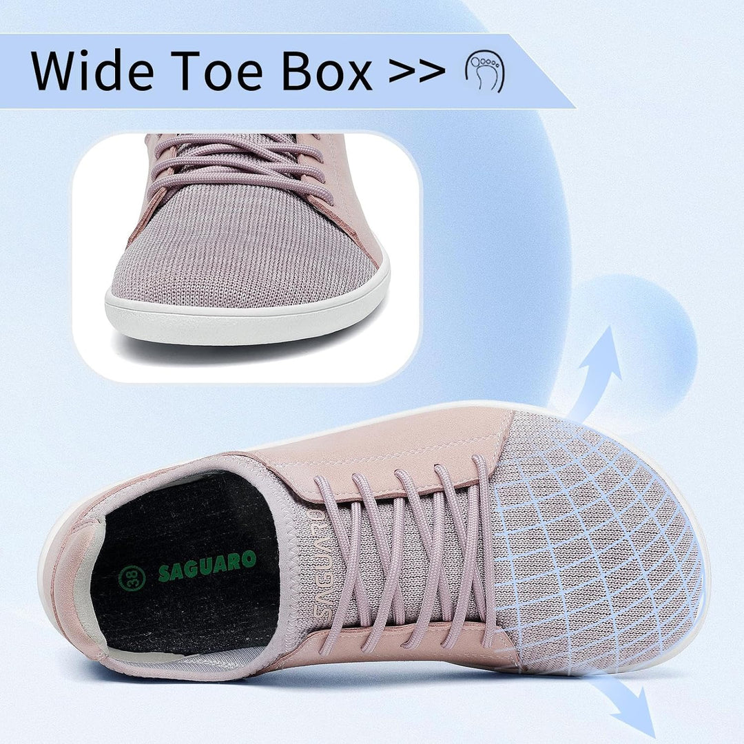SAGUARO Unisex Barfussschuhe Free Walker Luck III-Knit Breiter Zehenbox Outdoor Walkingschuhe,Gr.36-