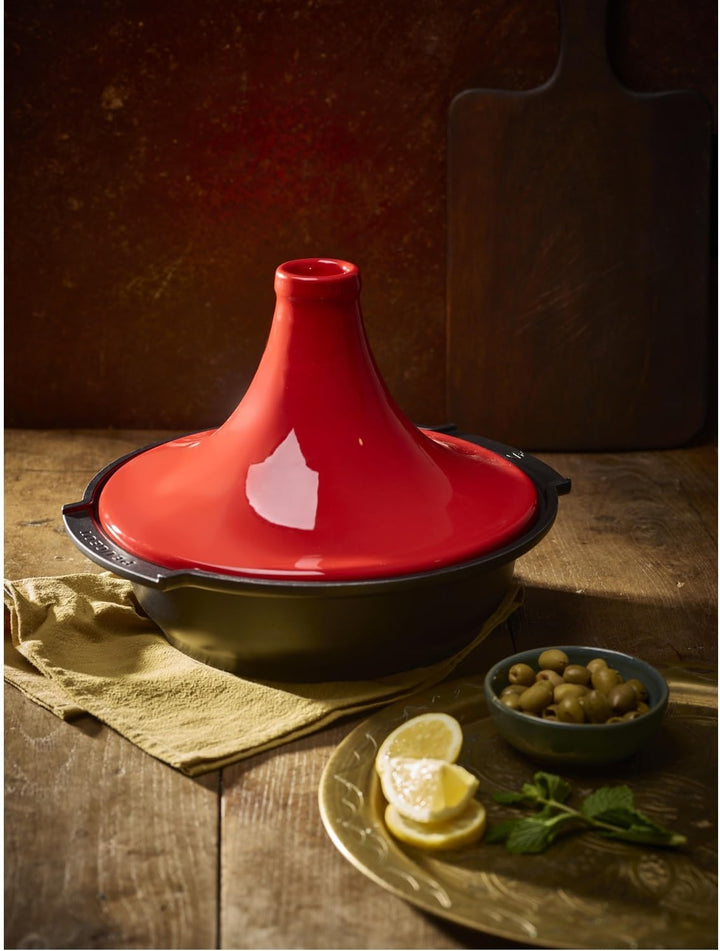 PEUGEOT Tagine, rot, 30 cm, Keramik und Aluminium, Rot