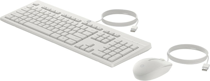 HP 225 - Tastatur-und-Maus-Set - 100% - Full Size - USB - QWERTZ - Deutsch - Cashmere White