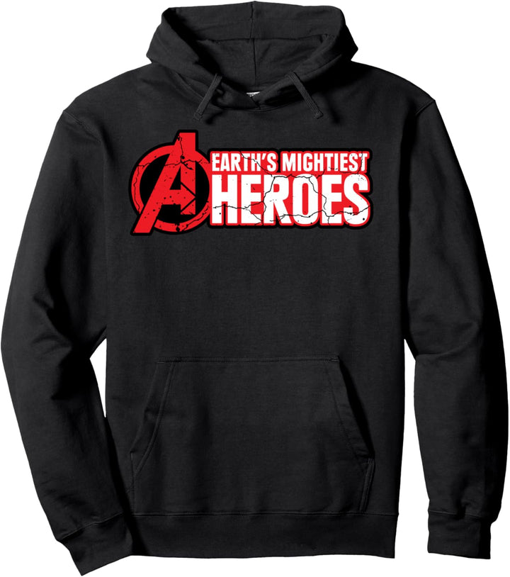 Marvel Avengers Earth's Mightiest Heroes Chest Text Pullover Hoodie