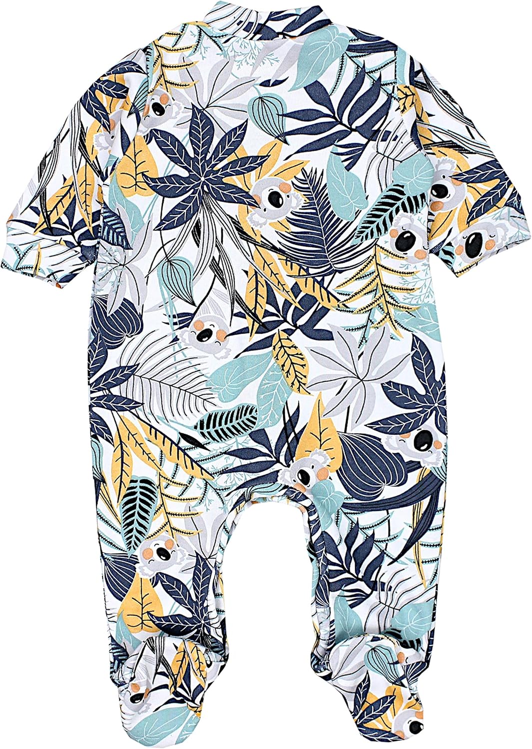 TupTam Baby Jungen Schlafstrampler Langarm Strampler Schlafanzug mit Fuss 3er Pack, Koala Safari Str