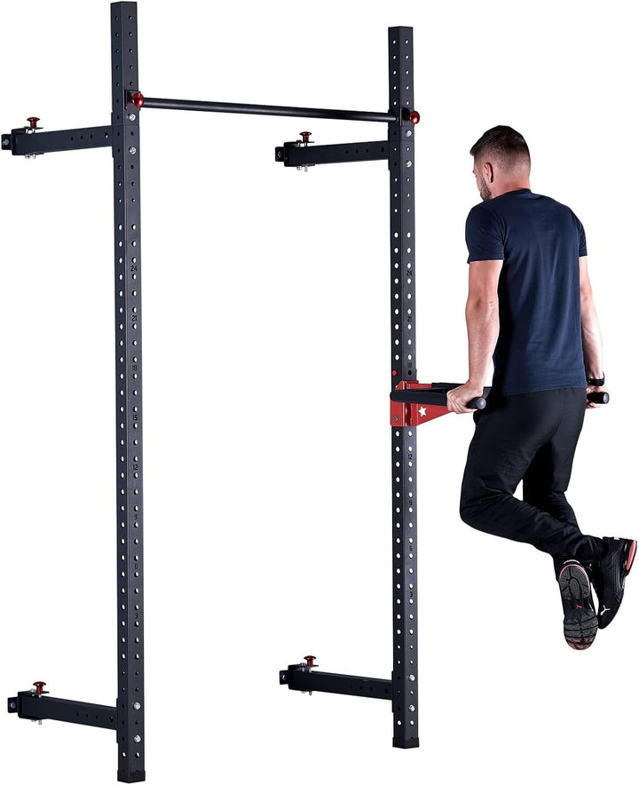 Train Hard Wand Rack Wandbefestigter Power Rack mit Klimmzugstange, 350 kg belastbar, optional mit Z