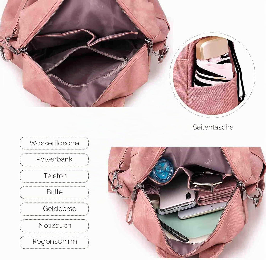 FANDARE Damen Rucksack Schultasche Wasserdicht Handtasche Frauen Umhängetasche Pendler Schulrucksack