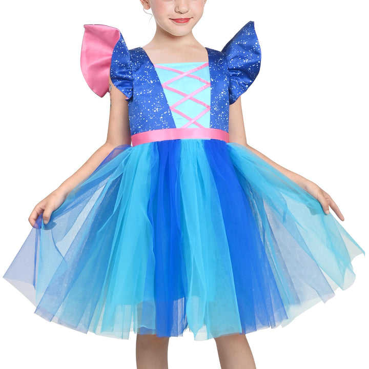 Sunny Fashion Mädchen Kleid Clown Kostüm Halloween Karneval Von Kulturen Rose Montag Gr. 98-134 110