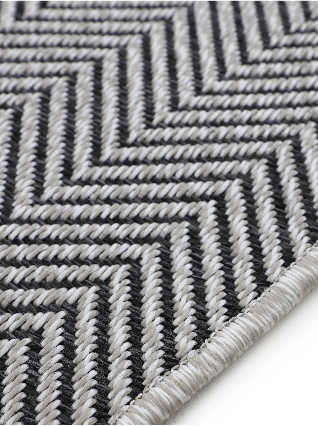 carpetfine In- und Outdoor Teppich Boho Rund Beige Flachgewebeteppich Ø 120 cm | Moderner Teppich We