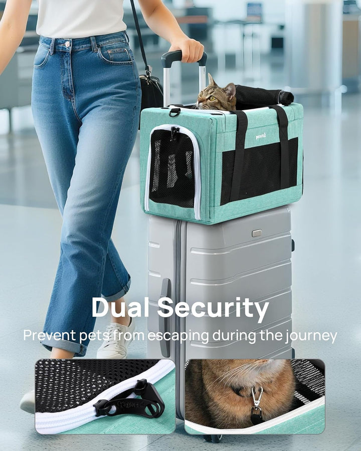 pecute Katzentasche Transporttasche Flugtasche Stabiler Halt Haustier Tragetasche, Transportbox Katz