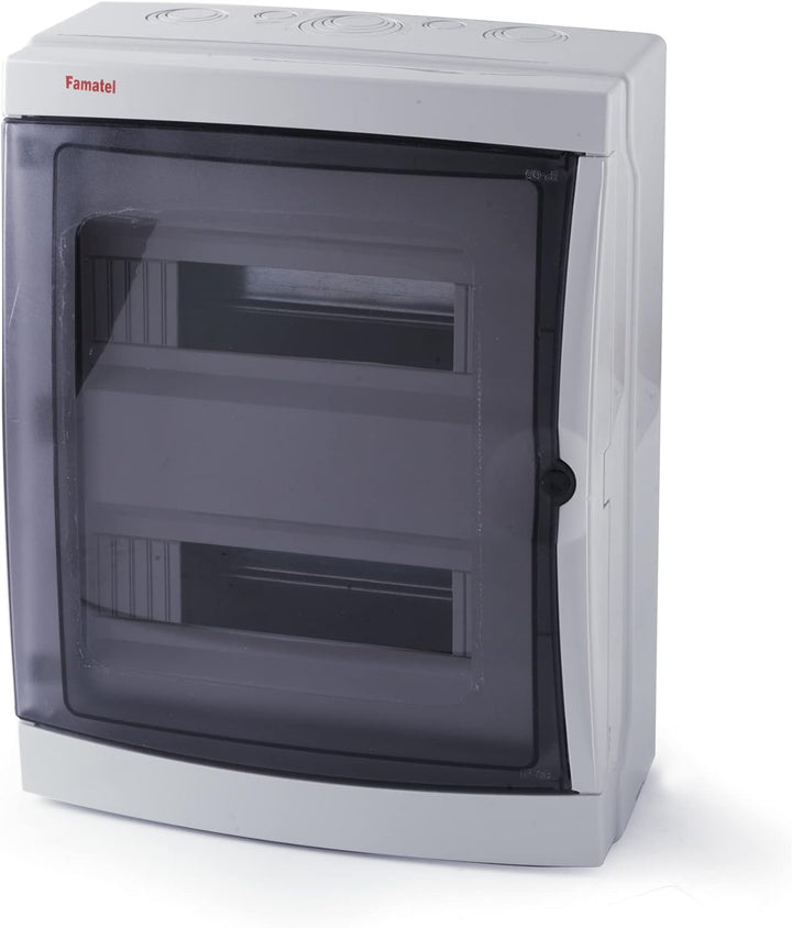 FAMATEL – Aufputzschrank Acqua IP65 I 26 Elemente I 409 x 307 x 150 I Lichtdurchlässige Tür