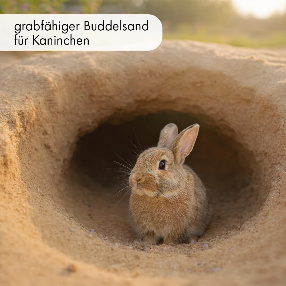 Terra Discount Buddelsand für Kaninchen 20 kg – grabfähiger Natursand für Buddelkiste &amp; Gehege – sta