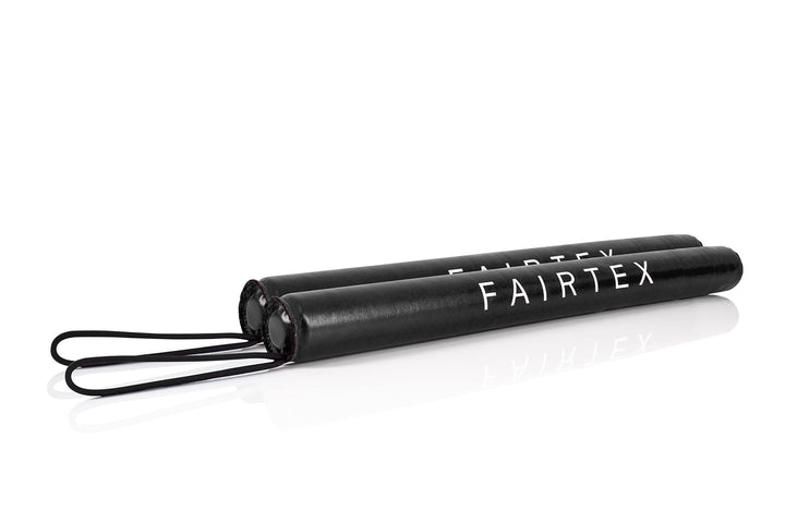 Fairtex BXS1 Leder-Boxstäbe für Boxen, Muay Thai, MMA Training Schwarz, Schwarz