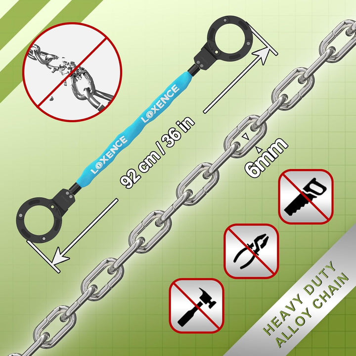 E Scooter Schloss, Handschellenschloss mit Kordelzugbeutel, Hohe Sicherheit Fahrradschloss, Scooter