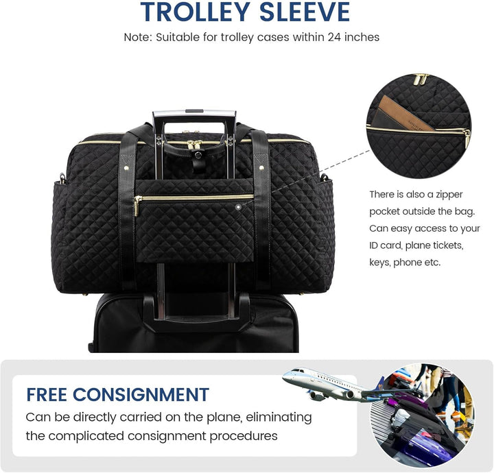LOVEVOOK Reisetasche Damen Sporttasche Gross mit Laptopfach Weekender Handgepäck Gym Travel Duffle B