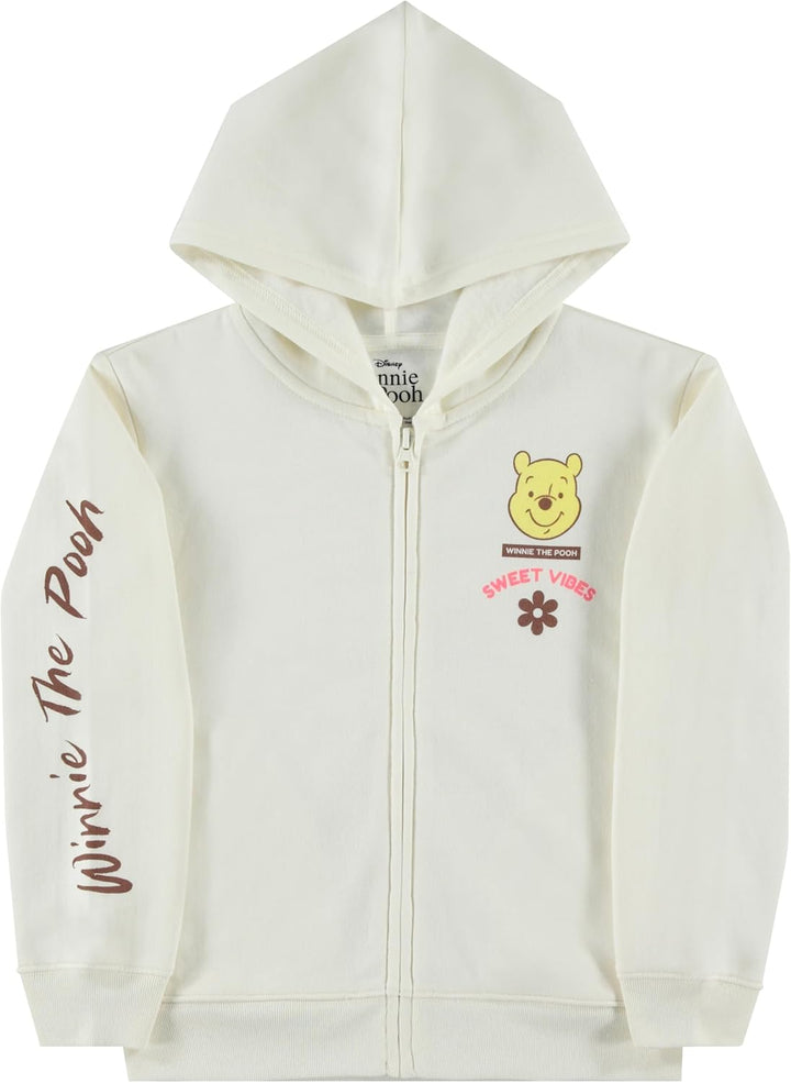 Disney Hoodie Mädchen Stitch, Warme Teddy Fleecejacke Mädchen Teenager, 4-5 Elfenbein
