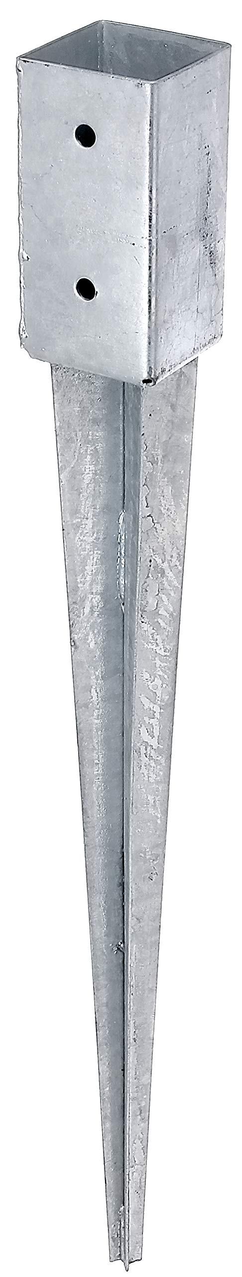 Alberts 211271 Einschlag-Bodenhülse | für Vierkantholzpfosten | feuerverzinkt | 71 x 71 mm | Gesamtl