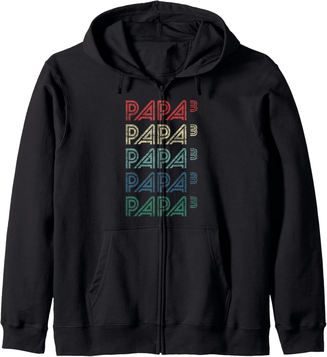 Für Papa zur Geburt, drittes Kind, Papa hoch 3 Kapuzenjacke
