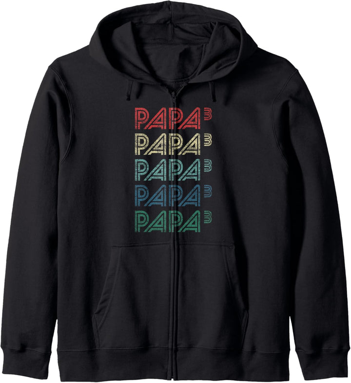 Für Papa zur Geburt, drittes Kind, Papa hoch 3 Kapuzenjacke