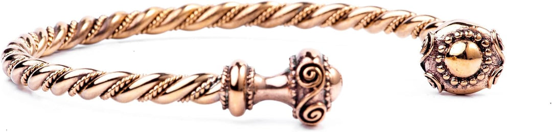 Windalf Männer Celtic Armreif Tristan Ø 6.5 cm Latènezeit Kelten Armschmuck Handarbeit Vintage Bronz