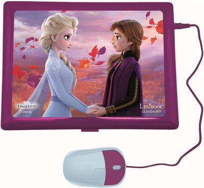 LEXIBOOK JC598FZi1 Disney Frozen 2-pädagogisches und zweisprachiges Laptop Französisch/Englisch Mädc