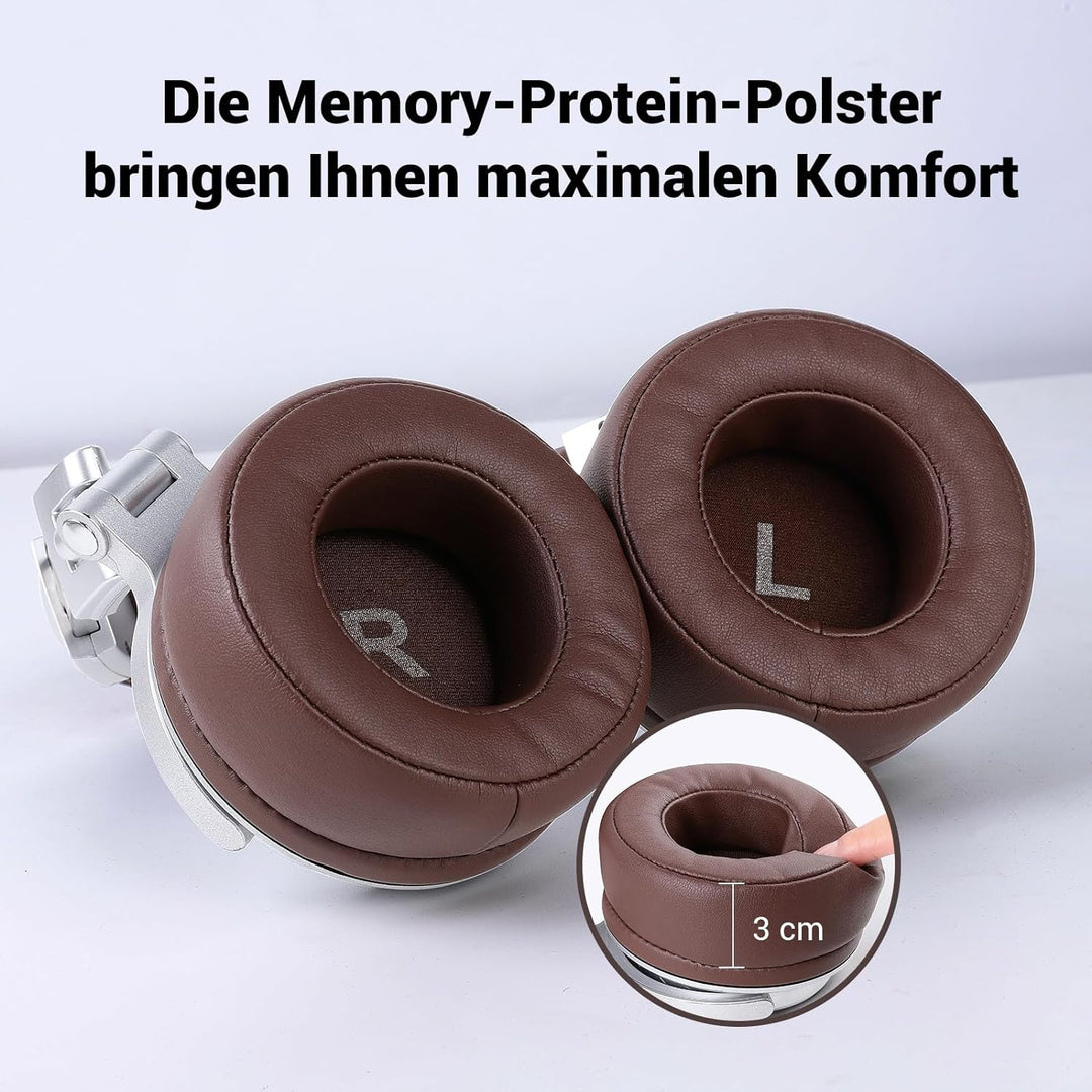 OneOdio Over Ear Kopfhörer Geschlossene Studiokopfhörer mit Kabel, Mikrofon,Share Port, Protein-Lede